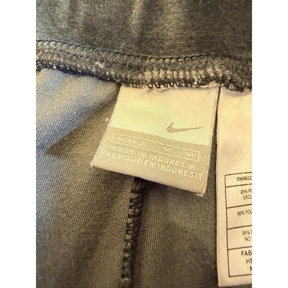 Nike Pants Womens Medium Gray Velour Flare Sweatpants Zip Low Rise Y2K